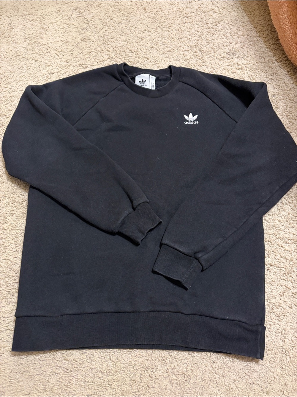 adidas Black Trefoil Crewneck Sweatshirt